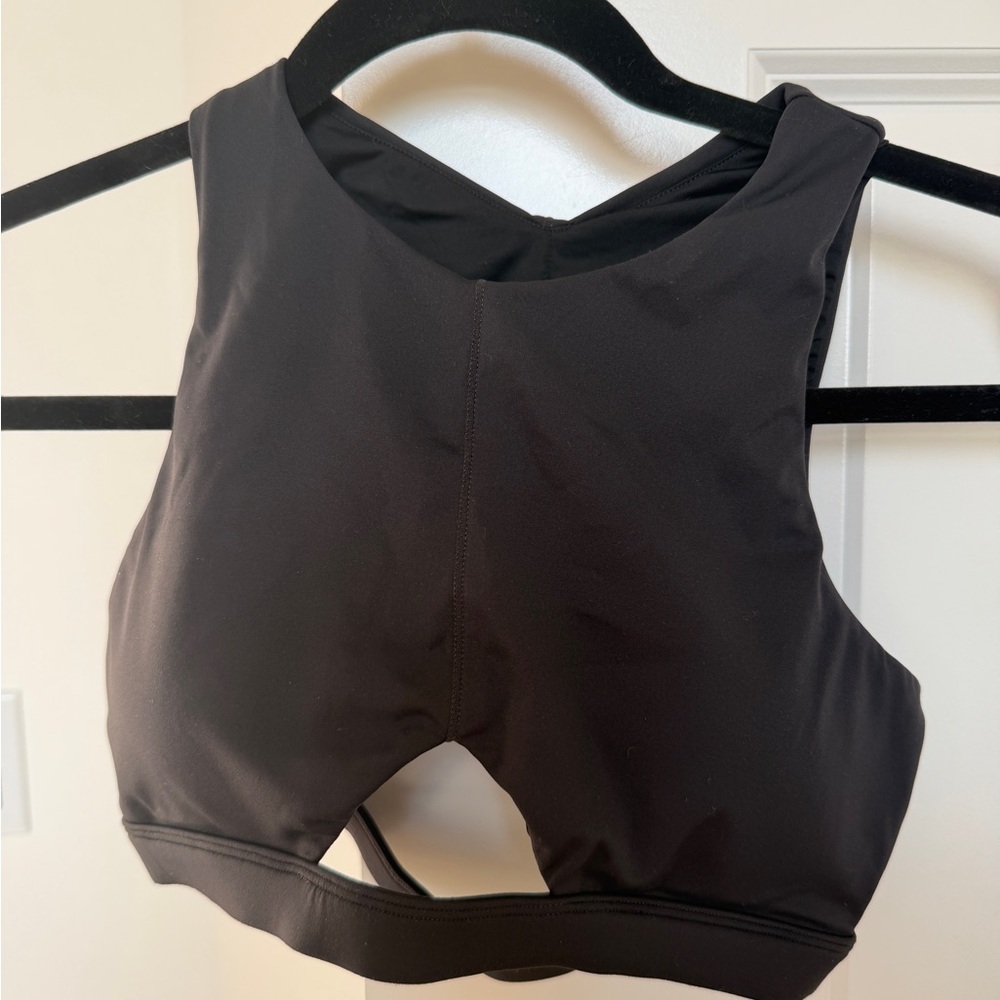 Nama Black Women's Sports Bra cutout open back size S